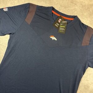 Denver Broncos Jersey Mens 2XL Blue Sideline Player On Field Apparel Dri Fit NEW